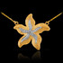 14k Two-Tone Gold Diamond Starfish Necklace