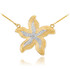 14k Two-Tone Gold Diamond Starfish Necklace