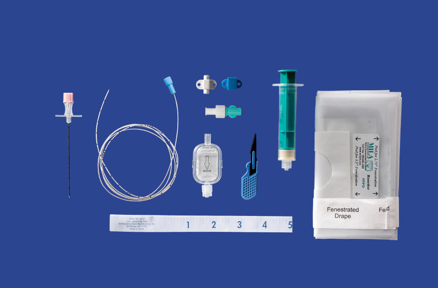 Epidural Pain Management Kit - 20Ga Catheter - 18Ga X 7.5cm (3in) Tuohy ...