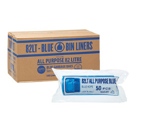 Bin Liner 82L [Blue] - 50pk