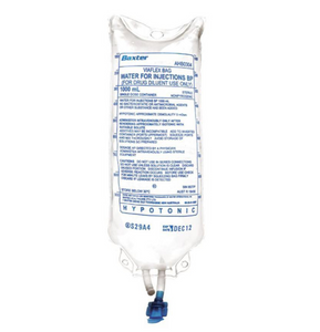 Baxter Intravenous Fluids - Water for Injection 1ltr