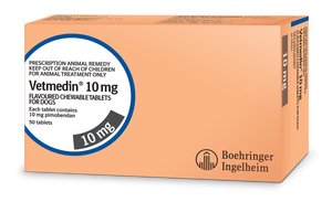VETMEDIN  Chewables 10 mg 50 Flavoured Chewable Tablets (Dogs)
