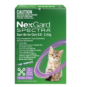 NEXGARD Spectra Spot-On for Cats 0.8 - 2.4 kg 3 Doses