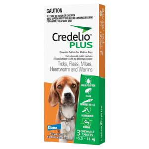 Credelio Plus Medium 5.5-11kg (Orange) 3 Pack