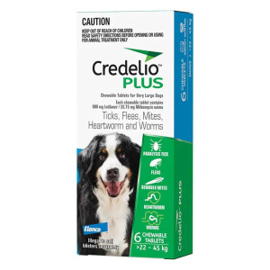 Credelio Plus Xlarge 22-45kg (Blue) 6 Pack