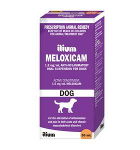 ilium Meloxicam Suspension for Dogs 30mL with mL Syringe