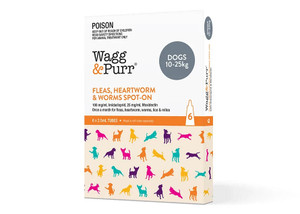 Wagg & Purr Imidacloprid Moxidectin Spot On Dog 10-25kg - Pack 6