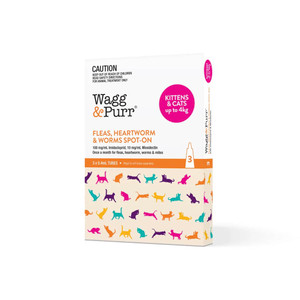 Wagg & Purr Imidacloprid Moxidectin Spot On Cat 0-4kg - Pack 3