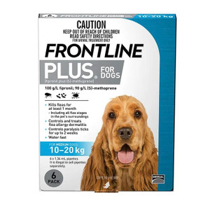 FRONTLINE Plus - Medium Dogs (Blue) - Pack 6