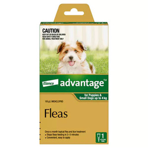 Advantage Puppies/Small Dogs Up to 4kg - Single