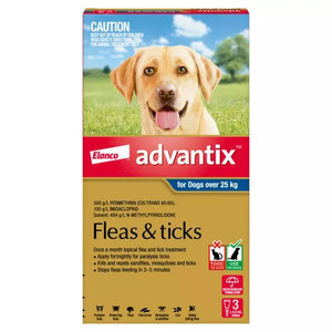 Advantix For Dogs Over 25kg (Extra Large) 3 Pack