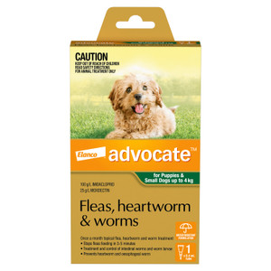 Advocate For Puppies And Small Dogs Up To 4kg (Small) - Sinlge Dose