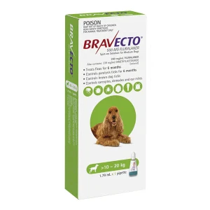 Bravecto Spot-on for Medium Dogs 10-20kg (Green) - Single Dose