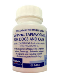 Virbac Tapewormer 100 Tabs