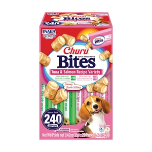 INABA Churu Bites Tuna & Salmon Recipe Variety (12g X 20 Tubes)