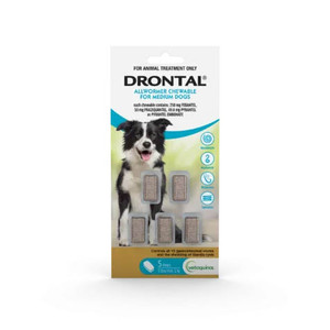 Drontal Allwormer Chewable for Medium Dogs (3-20kg) - 5s