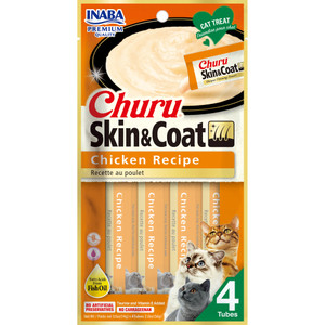 INABA Churu Skin & Coat Chicken Recipe 56g (14g X 4 Tubes)