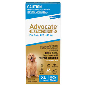 Advocate Ultra Chew for Dogs 22.1-45kg (Blue) - 3 Chew