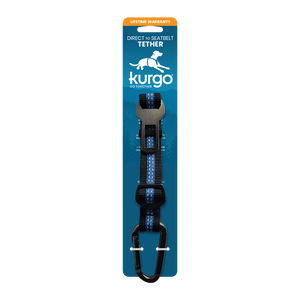 Kurgo Direct to Seat Belt Tether, Blue
