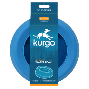 Kurgo Splash Free Dog Water Bowl, Blue