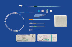 Long-Term Milacath™ (Large Animal) Single Lumen CVC Kit, Guidewire Introduction - 16Ga (5Fr) X 11cm (4.5in) - Antimicrobial Catheter With Integrated Extension Line