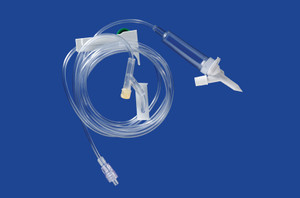 Small Animal IV Administration Sets (Giving Sets) - Primary Set; 15 Drop; Inline Injection Site; 190 cm