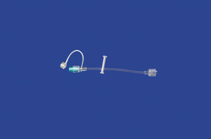Straight IV Extension Sets - 13Ga × 18cm (7in), Priming Volume = 1.0ml; High Flow Stasis Valve; Tethered Cap; Clamp; Rotating Male Luer