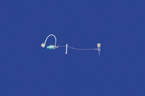 T Extension Set - Small Bore - 16Ga X 18cm (7in), Priming Volume = 0.4ml - Stasis Valve, Tethered Cap, Injection Site And Luer Slip