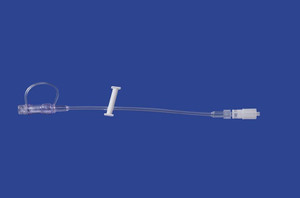 Straight IV Extension Sets - 13Ga × 46cm (18in), Priming Volume = 2.8ml; High Flow Stasis Valve; Tethered Cap; Clamp; 360° SPINNER