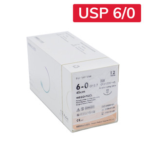 Wego PGCL USP 6/0 3/8 Reverse Cutting 12mm 45cm - Box 12