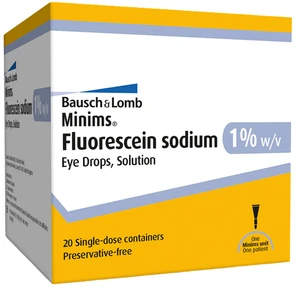 Minims Fluorescein 1% Eye Drops - 20 Unit Doses
