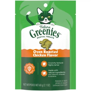 Greenies Feline Catnip Dental Cat Treats - Chicken Flavour 60g