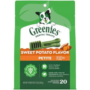 Greenies Sweet Potato Petite Dental Dog Treats 340g (20 Treats)