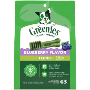 Greenies Blueberry Teenie Dental Dog Treats 340g (43 Treats)