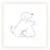 Sarah Brown Sympathy Card - Dog And Cat Outline - PACK OF 10