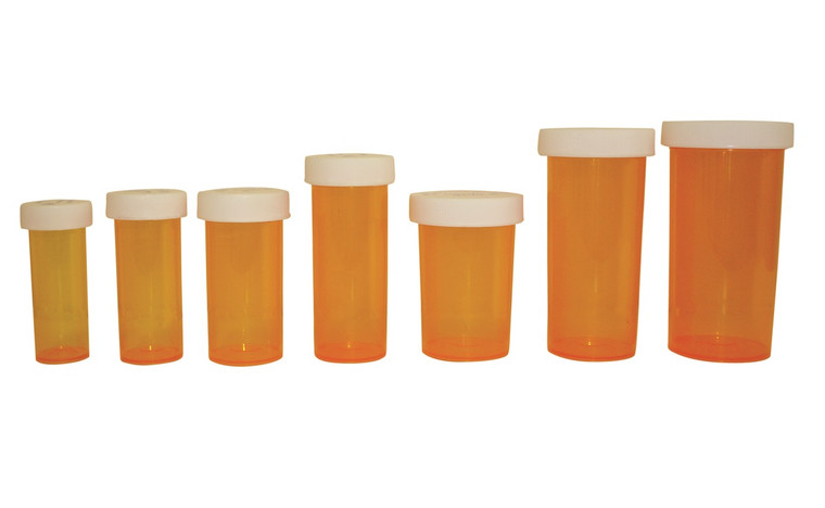 Pill Bottles Amber - Child Resistant