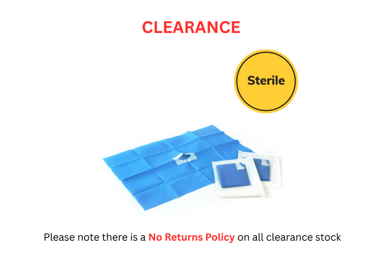 Disposable Drape 74cm x 44cm with Fenestration 20cm x 7cm - EACH