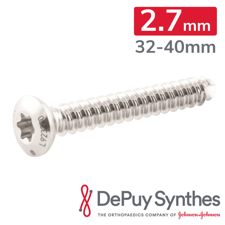 2.7mm Self-Tapping Cortex Screws: 32-40mm