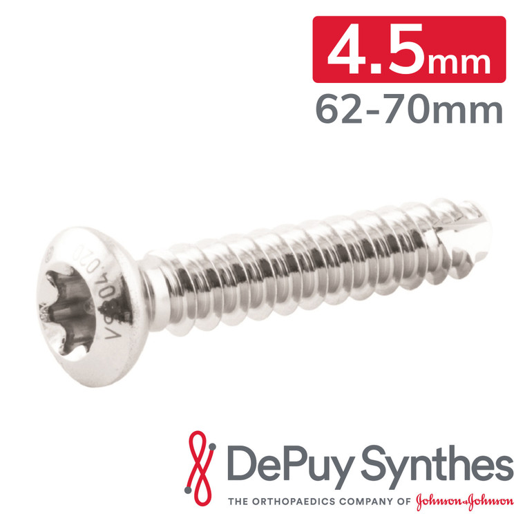 4.5mm Self-Tapping Cortex Screws: 62-70mm
