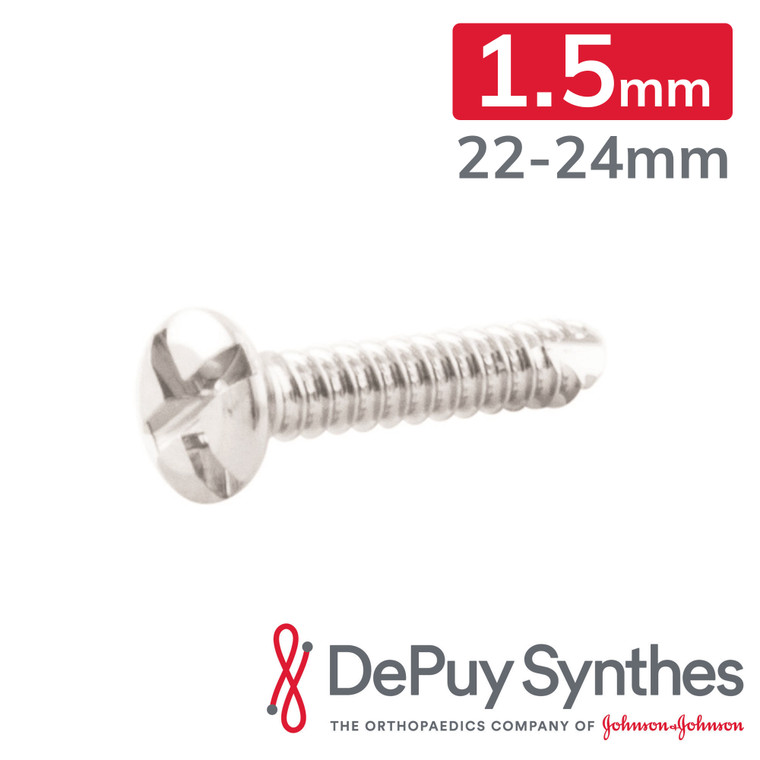 1.5mm Self-Tapping Cortex Screws: 22-24mm