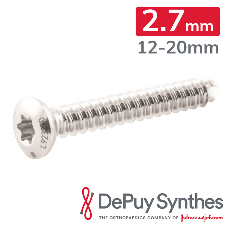 2.7mm Self-Tapping Cortex Screws: 12-20mm