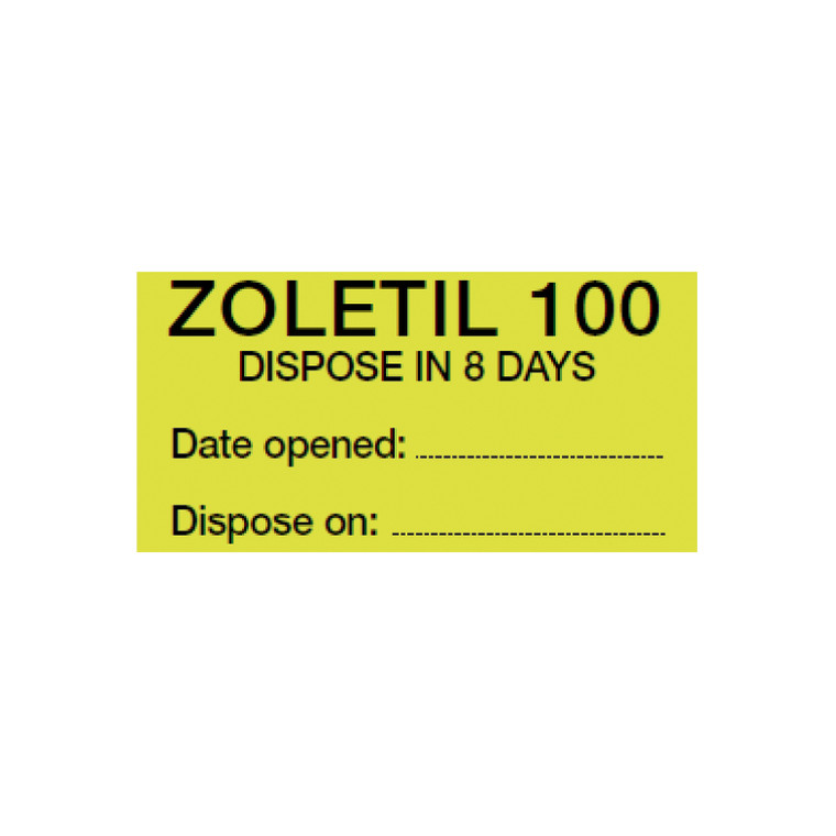 Labels - Zoletil 100 Disposal - Roll 500