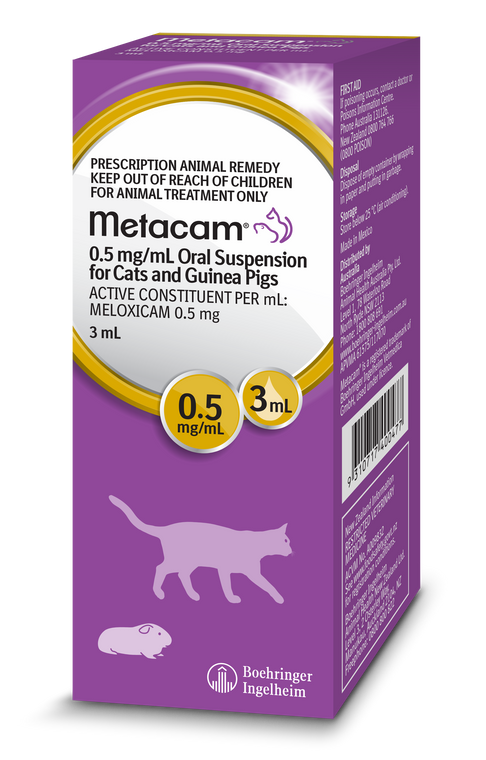 METACAM  Oral Suspension Cats and Guinea Pigs 0.5 mg/mL - 3 mL Bottle