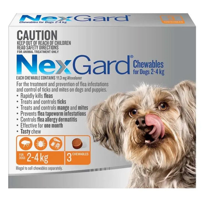 NEXGARD Chewables Dogs 2.0 - 4 kg - 3 Chewables