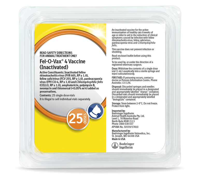 FEL-O-VAX 4 (25 x 1 Dose Vials) (Cats)