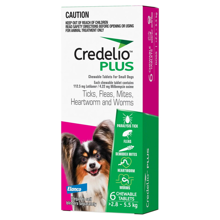 Credelio Plus Small 2.8-5.5kg (Pink) 6 Pack