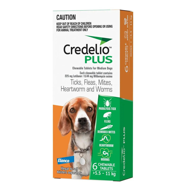 Credelio Plus Medium 5.5-11kg (Orange) 6 Pack