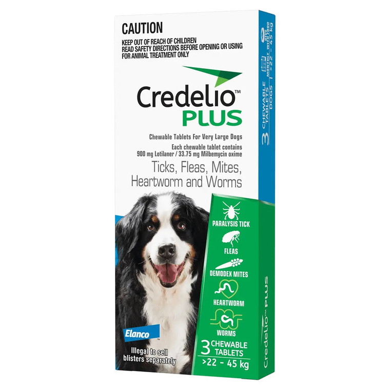 Credelio Plus Xlarge 22-45kg (Blue) 3 Pack