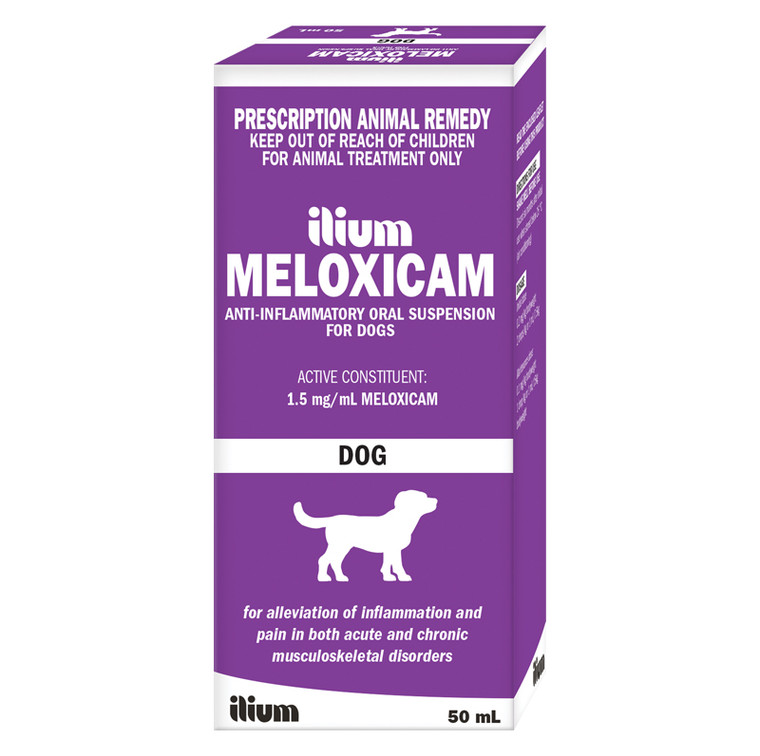 ilium Meloxicam Suspension for Dogs 50mL with mL Syringe