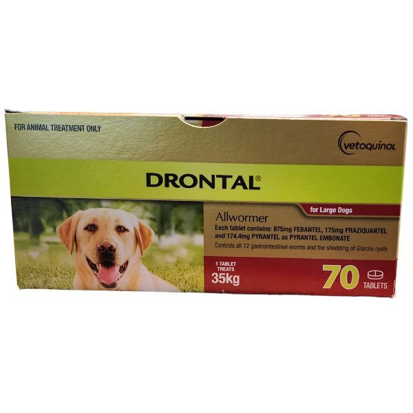 Drontal Allwormer Tablets for Large Dogs 70s